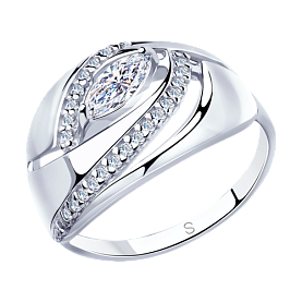 Кольцо SOKOLOV - Серебро 925, Фианит (арт. 94012949)