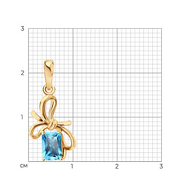 Подвеска SOKOLOV - Золото 585, Топаз (арт. 733080)