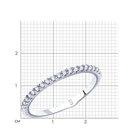 Кольцо SOKOLOV - Серебро 925, Фианит (арт. 94012901)