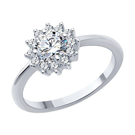 Кольцо SOKOLOV - Серебро 925, Фианит (арт. 94014108-91)