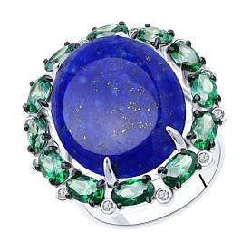 Кольцо Diamant - Серебро 925, Ляпис, Фианит (арт. 94-310-00894-1)