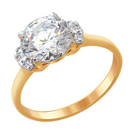 Кольцо SOKOLOV - Серебро 925, Swarovski (арт. 89010088)