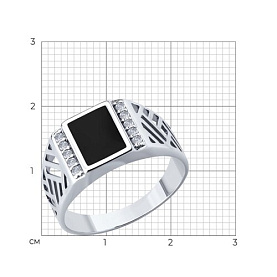 Кольцо SOKOLOV - Серебро 925, Фианит, Эмаль (арт. 94014266)