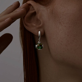 Серьги SOKOLOV - Серебро 925, Кварц, Фианит (арт. 92022047)