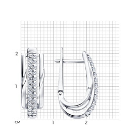 Серьги SOKOLOV - Серебро 925, Фианит (арт. 94027537)