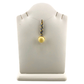 Подвеска Янтарная волна - Серебро 925, Янтарь (арт. 823863б)