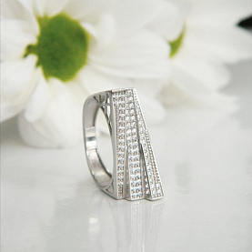 Кольцо Галатея - Серебро 925, Фианит (арт. 2858.1)