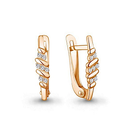 Серьги Аквамарин - Золото 375, Фианит (арт. 400863.8)