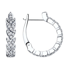 Серьги SOKOLOV - Серебро 925, Фианит (арт. 94025640)