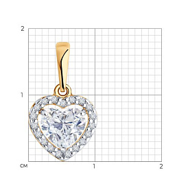 Подвеска SOKOLOV - Серебро 925, Фианит (арт. 93030609)