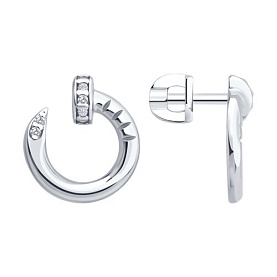 Серьги SOKOLOV - Серебро 925, Фианит (арт. 94027198)