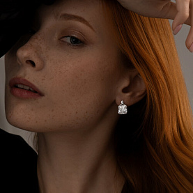 Серьги SOKOLOV - Серебро 925, Фианит (арт. 94022280)