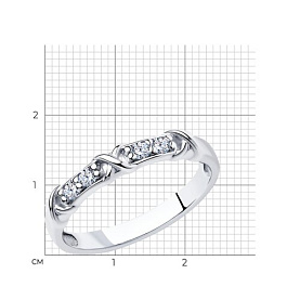 Кольцо SOKOLOV - Серебро 925, Фианит (арт. 94013526)