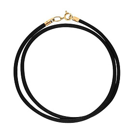 Колье Атолл - Золото 585, Кожа (арт. 7129кж)