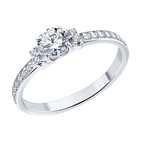 Кольцо Diamant - Серебро 925, Фианит (арт. 94-110-01556-1)