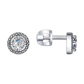 Серьги SOKOLOV - Серебро 925, Фианит (арт. 94021035)