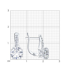 Серьги Diamant - Серебро 925, Фианит (арт. 94-120-00035-1)
