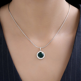 Подвеска SOKOLOV - Серебро 925, Синтетический кварц , Фианит (арт. 92030835)