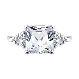 Кольцо SOKOLOV - Серебро 925, Фианит (арт. 94014913-91)