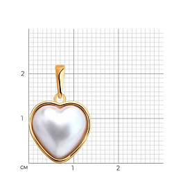 Подвеска SOKOLOV - Серебро 925, Жемчуг имитация (арт. 93030601)