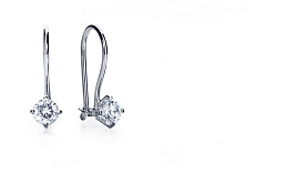 Серьги Platinum Lab. - Платина 950, Бриллиант (арт. ПС-028-01)