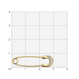 Булавка SOKOLOV - Серебро 925, Фианит (арт. 93040030)