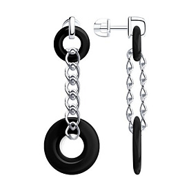 Серьги SOKOLOV - Серебро 925, Керамика (арт. 94025566)