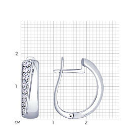 Серьги SOKOLOV - Серебро 925, Фианит (арт. 94022820)