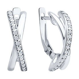 Серьги Diamant - Серебро 925, Фианит (арт. 94-120-00029-1)