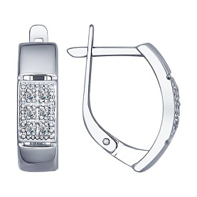 Серьги SOKOLOV - Серебро 925, Фианит (арт. 94022460)