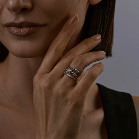 Кольцо SOKOLOV - Серебро 925, Фианит, Эмаль (арт. 94011708)