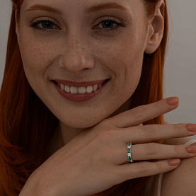 Кольцо SOKOLOV - Серебро 925, Агат, Фианит (арт. 92012026)