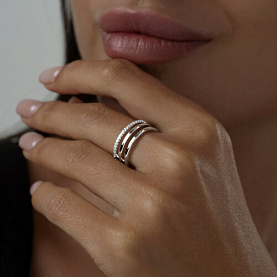 Кольцо SOKOLOV - Серебро 925, Фианит (арт. 94013701)