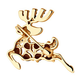 Брошь SOKOLOV - Серебро 925, Раухтопаз, Фианит (арт. 92040120)