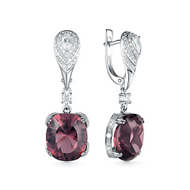 Серьги Дар - Серебро 925, Морганит, Фианит (арт. С-5075рс363200)