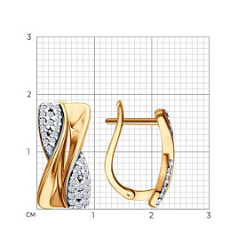 Серьги SOKOLOV - Серебро 925, Фианит (арт. 93022547)