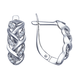 Серьги SOKOLOV - Серебро 925, Фианит (арт. 94022499)