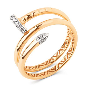 Кольцо ЮФ Династия - Золото 375, Фианит (арт. 904161-5102)