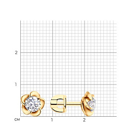 Серьги SOKOLOV - Серебро 925, Фианит (арт. 93021129)