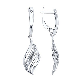 Серьги Diamant - Серебро 925, Фианит (арт. 94-121-00197-1)