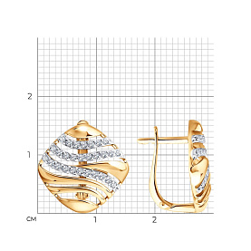 Серьги SOKOLOV - Золото 585, Фианит (арт. 0200912)