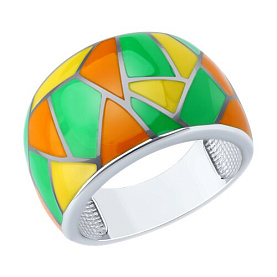 Кольцо Diamant - Серебро 925, Эмаль (арт. 94-110-00041-1)