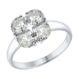 Кольцо SOKOLOV - Серебро 925, Swarovski (арт. 89010104)