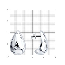 Серьги SOKOLOV - Серебро 925, Фианит (арт. 94027686)