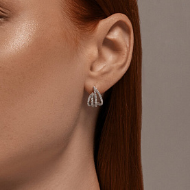 Серьги SOKOLOV - Серебро 925, Фианит (арт. 94026674)