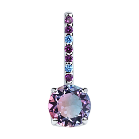 Подвеска SOKOLOV - Серебро 925, Синтетический ситалл , Фианит (арт. 92030547)