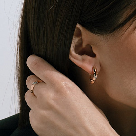 Серьги ЮФ Династия - Золото 375, Фианит (арт. 027562-5102)