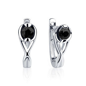 Серьги Platinum Lab. - Платина 950 (арт. ПС-209Ч-01)