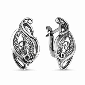 Серьги Красная пресня - Серебро 925 (арт. 3309532)