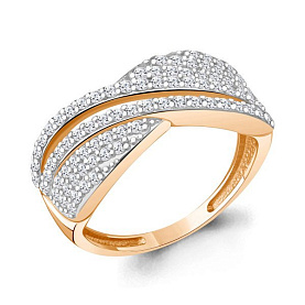 Кольцо Аквамарин - Серебро 925, Фианит (арт. 600648А.6)